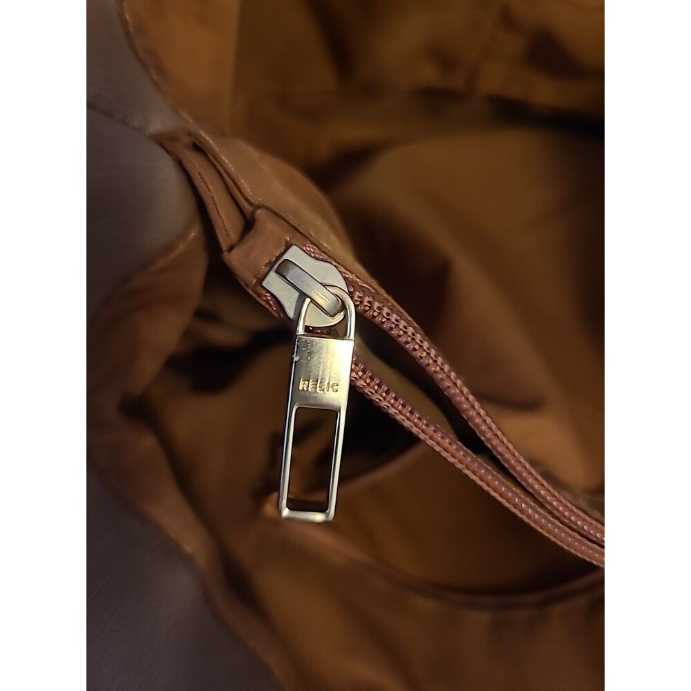 RELIC Faux Leather  Hand Shoulder Bag Purse Browns w Black RETRO Y2K - Picture 7 of 13